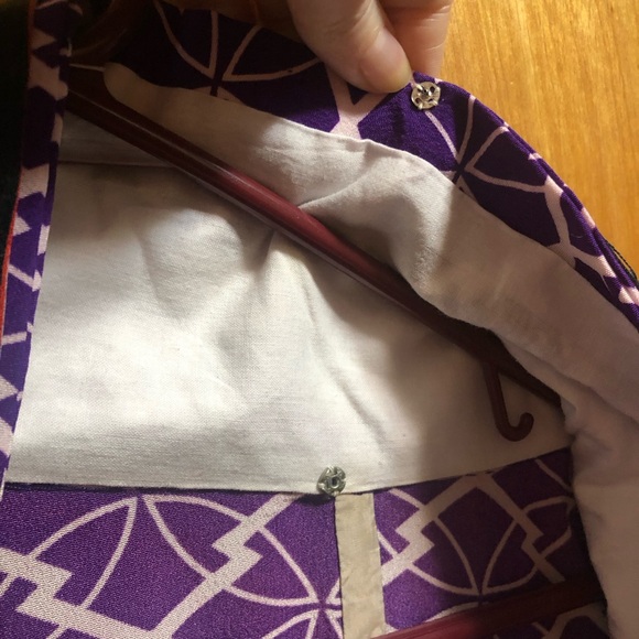 Purple Geometric Patterned Vintage Kimono 👘 - Picture 6 of 9